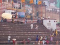 Bathing in a sacred Hindu river